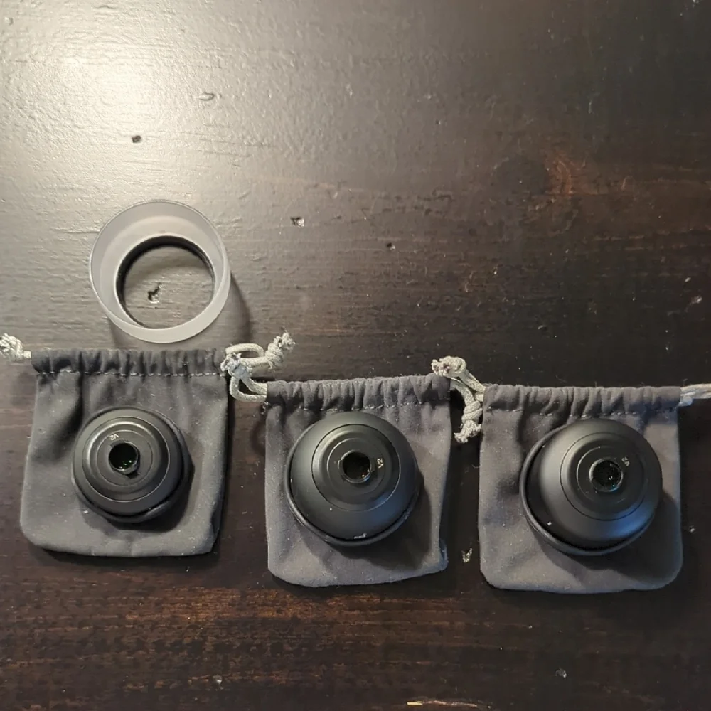 Camera Lens Pouch Set in Gray